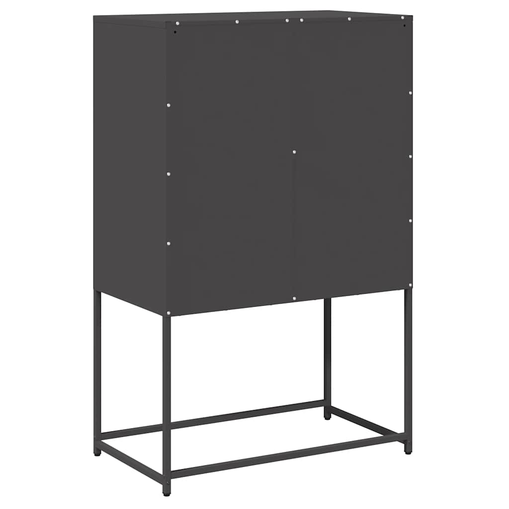 Visoka ploča crna 68x39x107 cm čelik