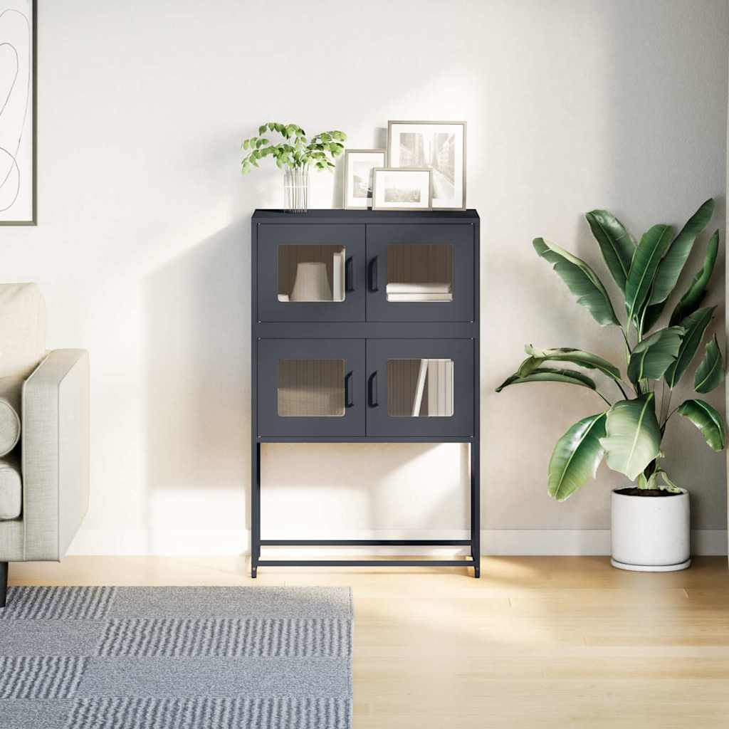 Visoka ploča antracit 68x39x107 cm čelik