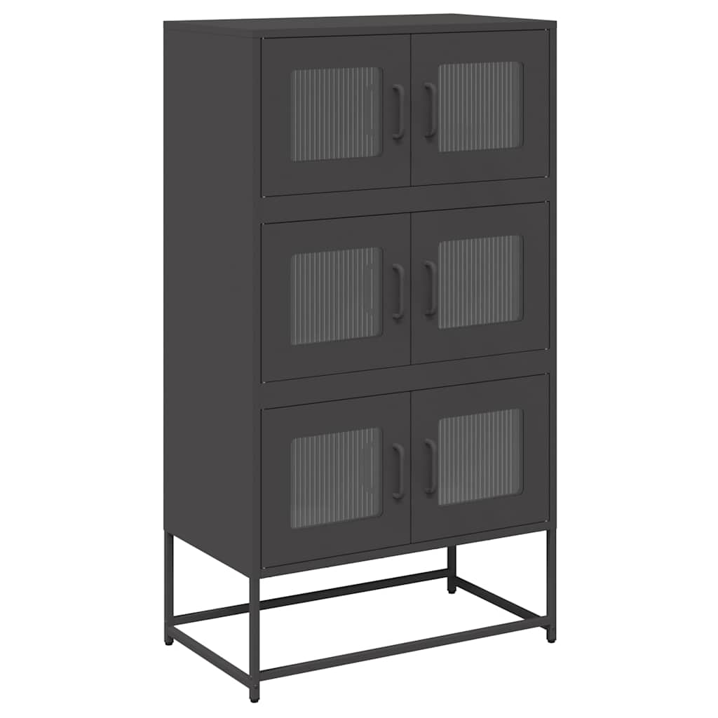 Visoka ploča crna 68x39x123 cm čelik