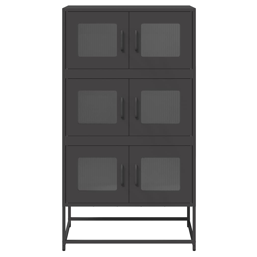 Visoka ploča crna 68x39x123 cm čelik