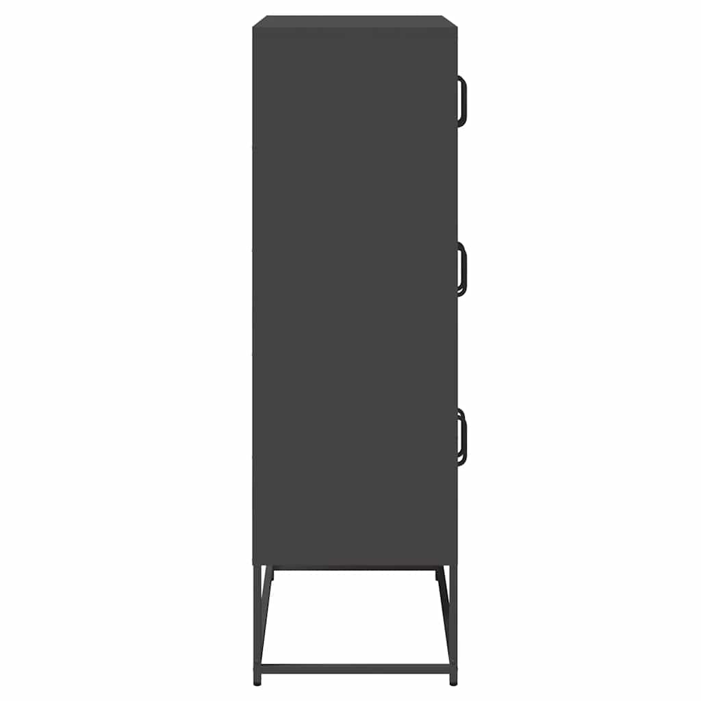 Visoka ploča crna 68x39x123 cm čelik