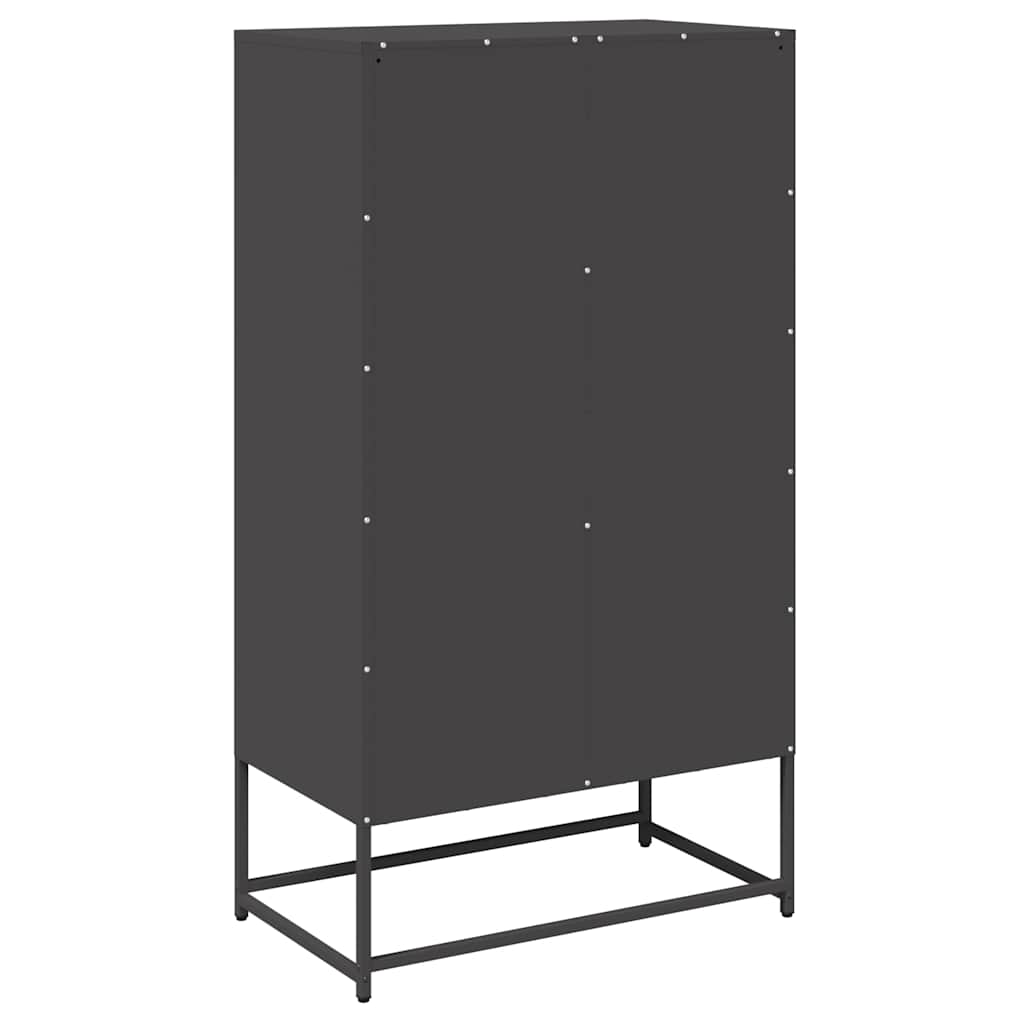 Visoka ploča crna 68x39x123 cm čelik