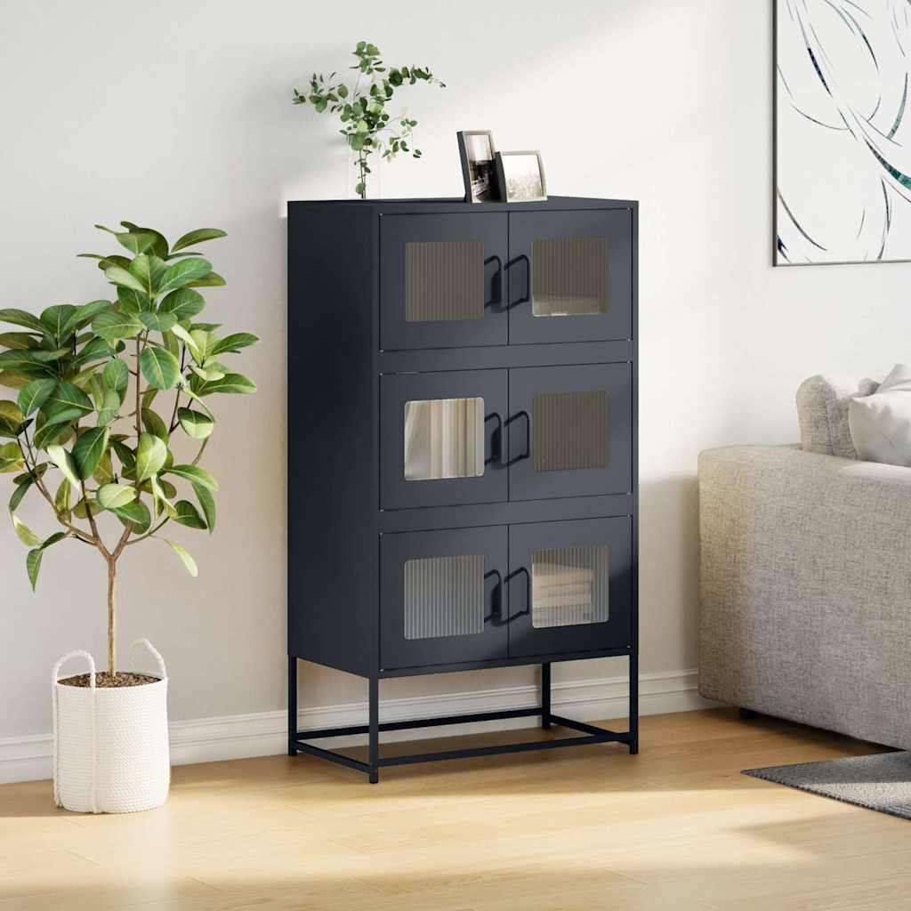 Visoka ploča antracit 68x39x123 cm čelik
