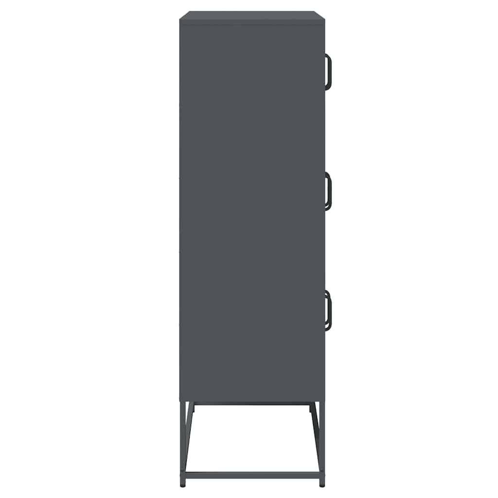 Visoka ploča antracit 68x39x123 cm čelik