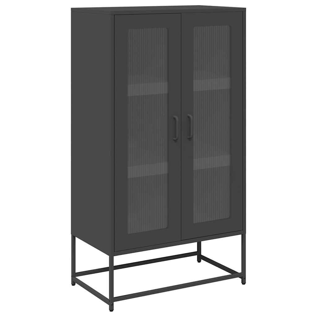Visoka ploča crna 68x39x123 cm čelik