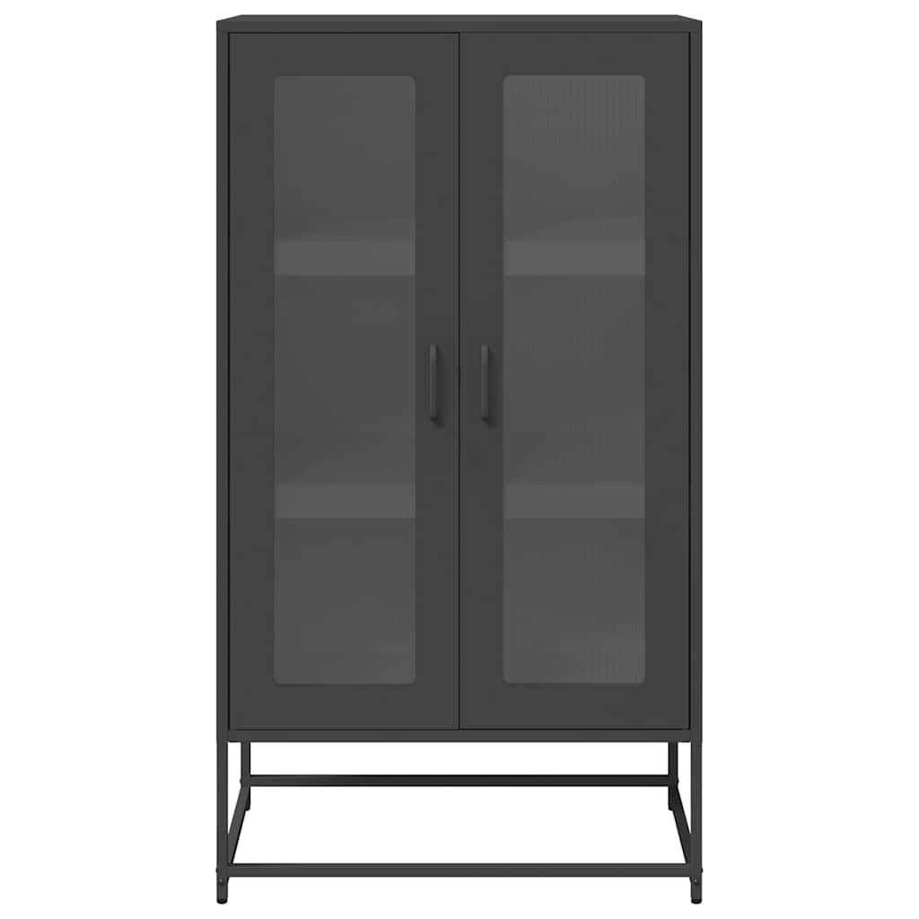 Visoka ploča crna 68x39x123 cm čelik