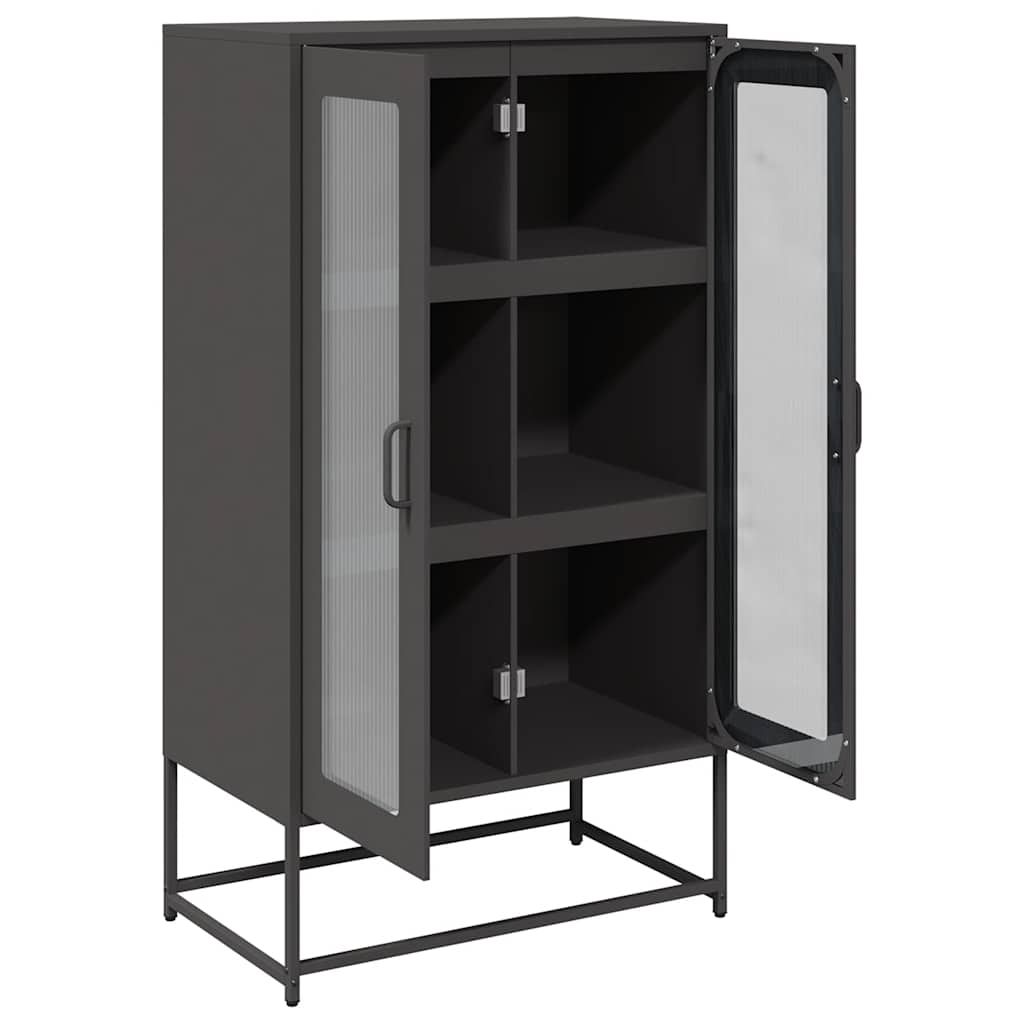 Visoka ploča crna 68x39x123 cm čelik