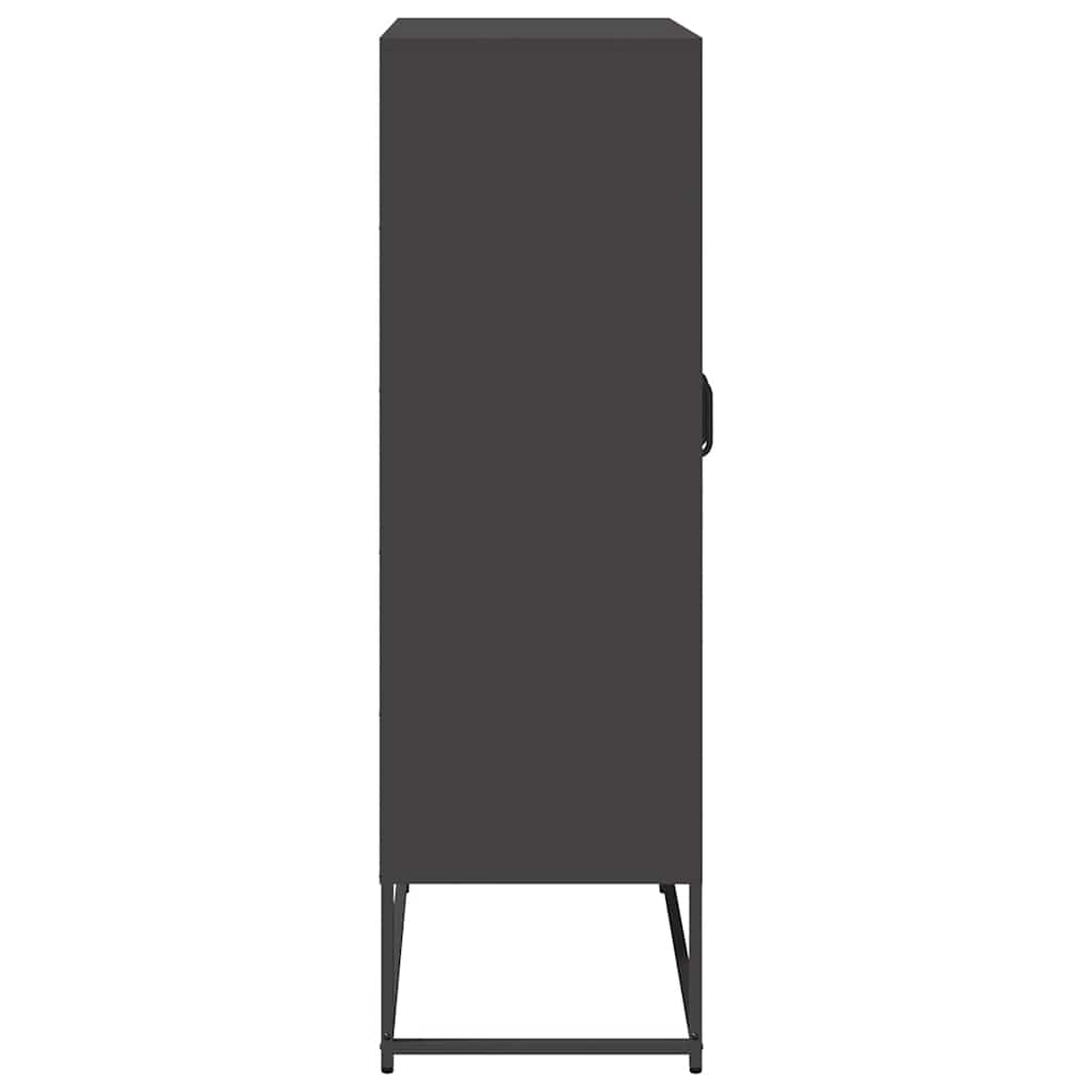 Visoka ploča crna 68x39x123 cm čelik