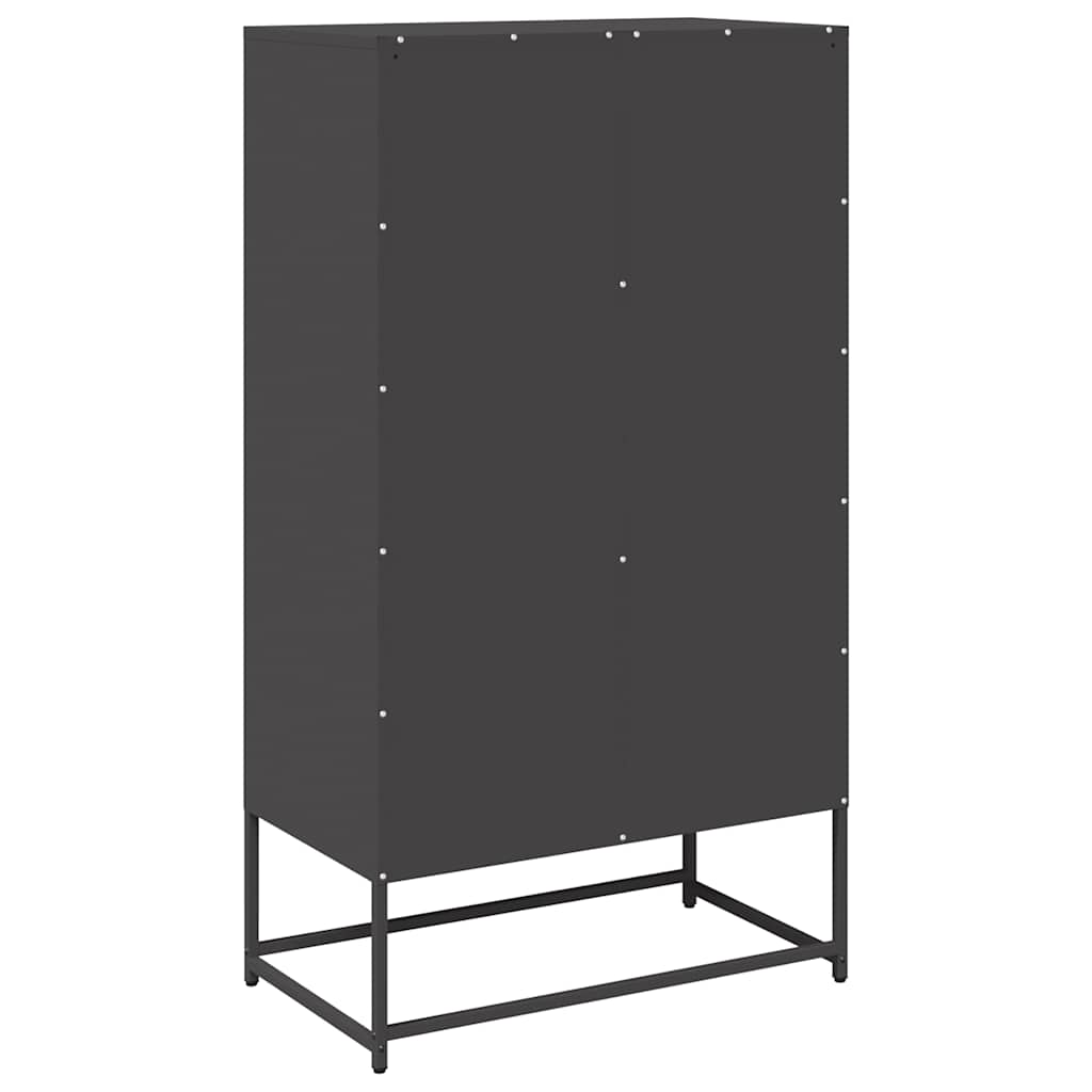 Visoka ploča crna 68x39x123 cm čelik
