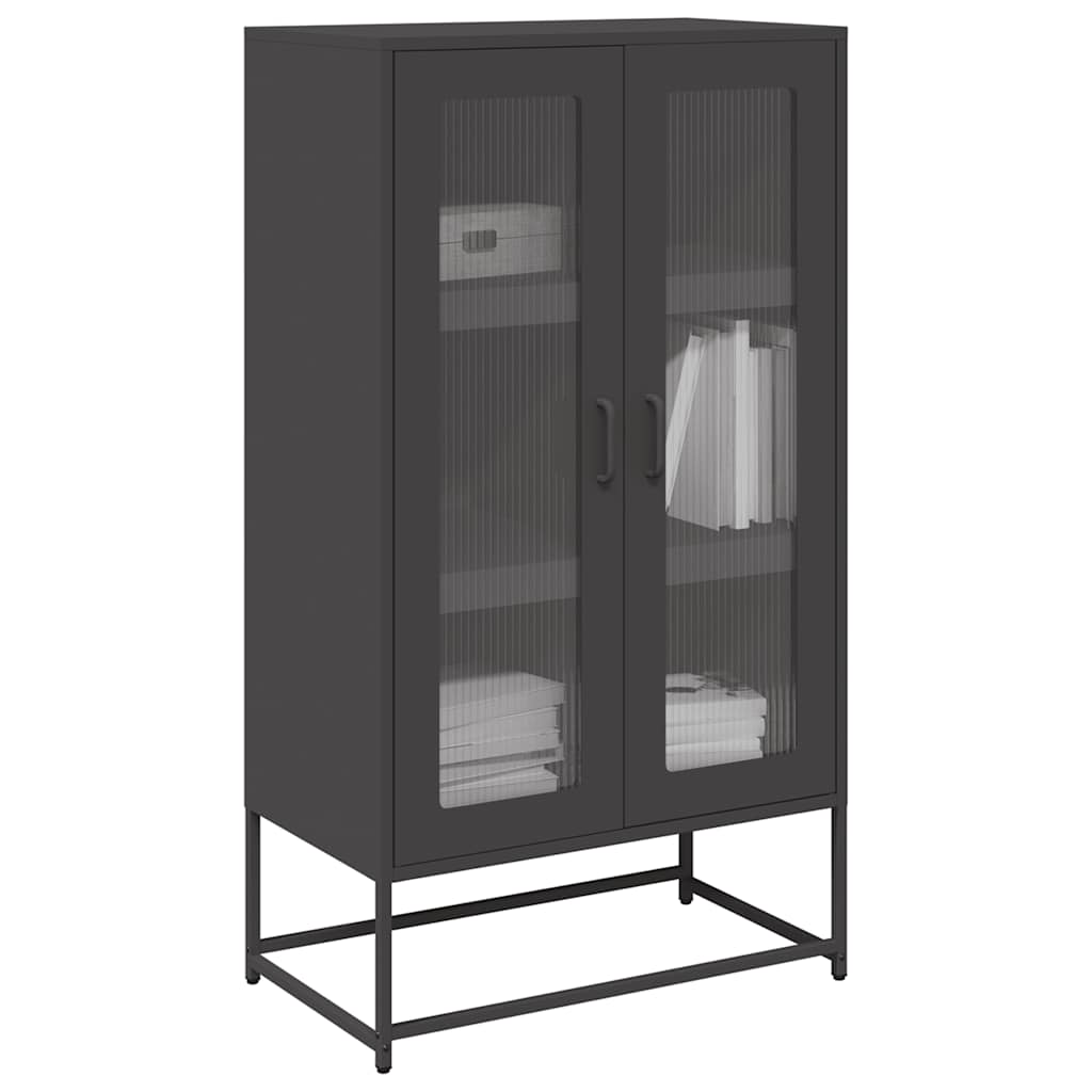 Visoka ploča crna 68x39x123 cm čelik
