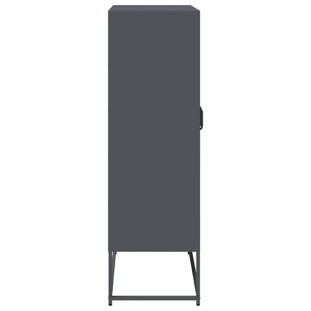 Visoka ploča antracit 68x39x123 cm čelik