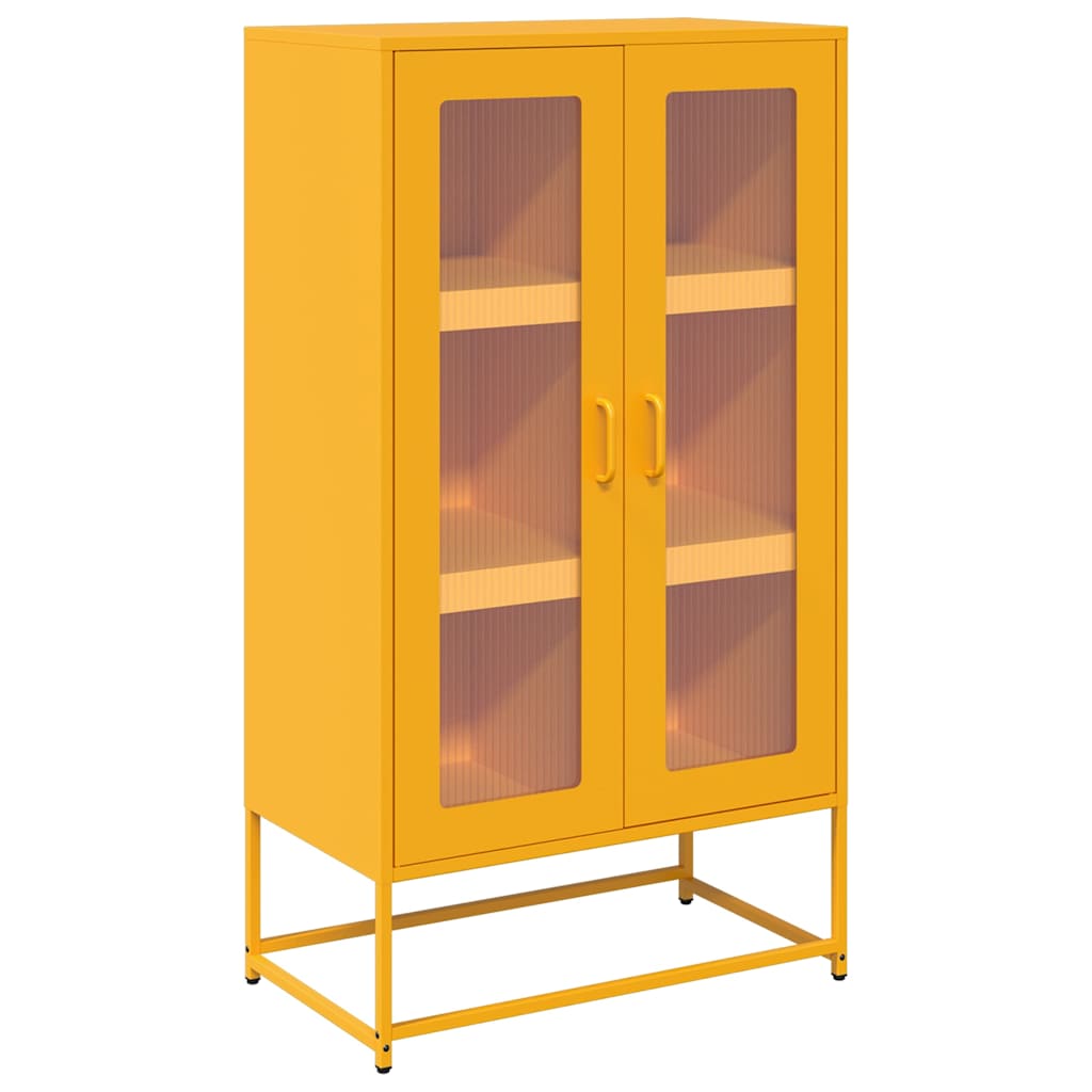 Visoka ploča senf žuta 68x39x123 cm čelik