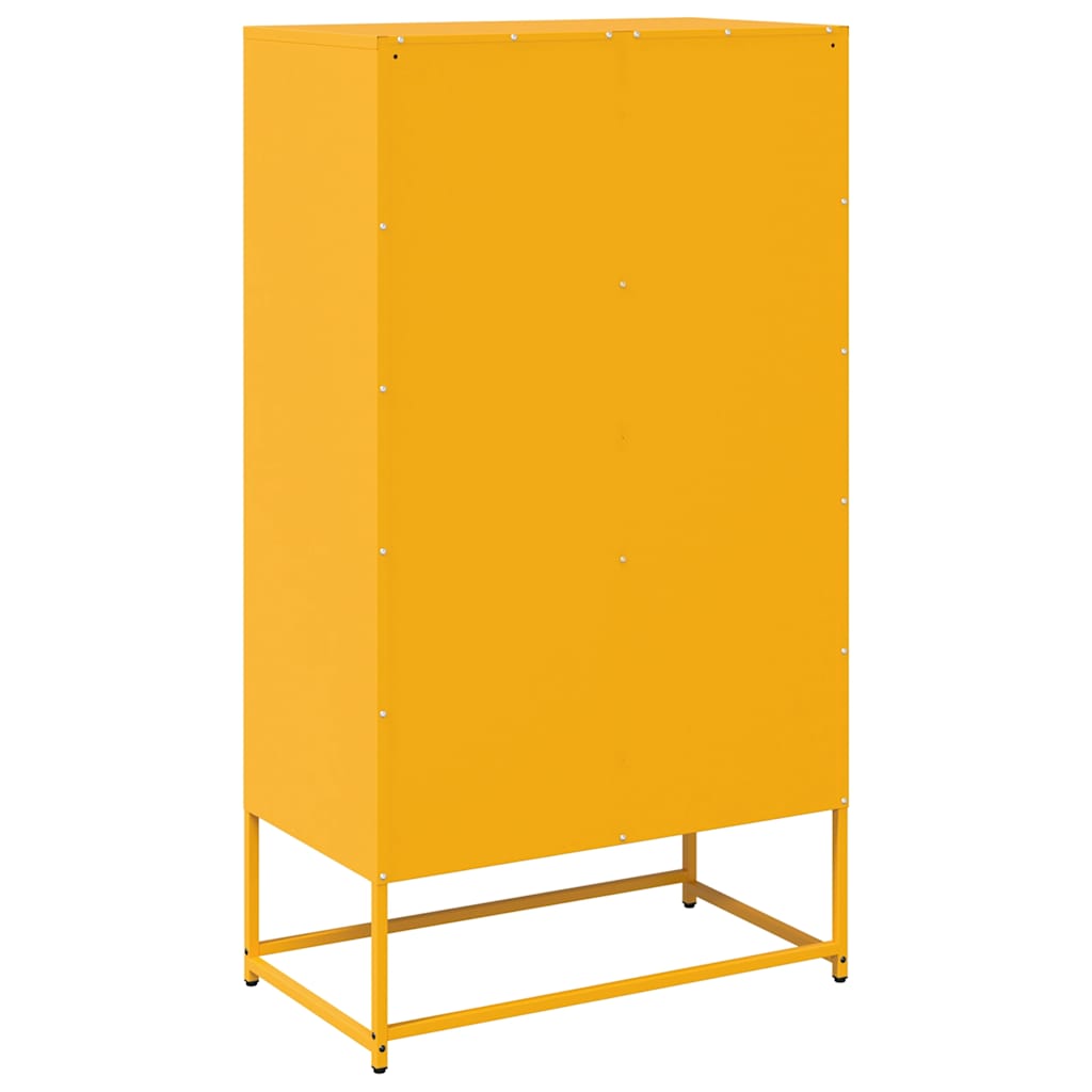 Visoka ploča senf žuta 68x39x123 cm čelik
