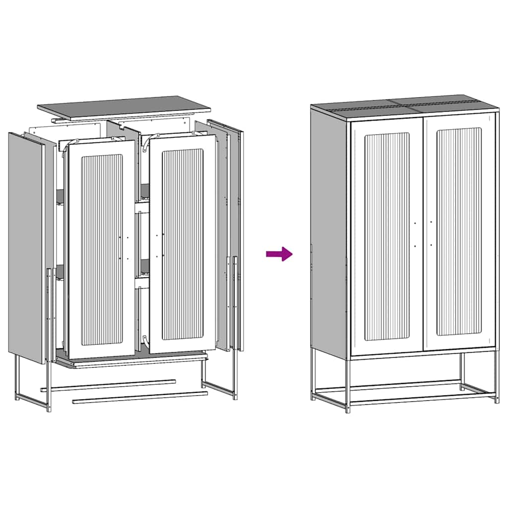 Visoka ploča maslinasto zelena 68x39x123 cm čelik