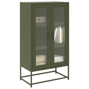 Visoka ploča maslinasto zelena 68x39x123 cm čelik