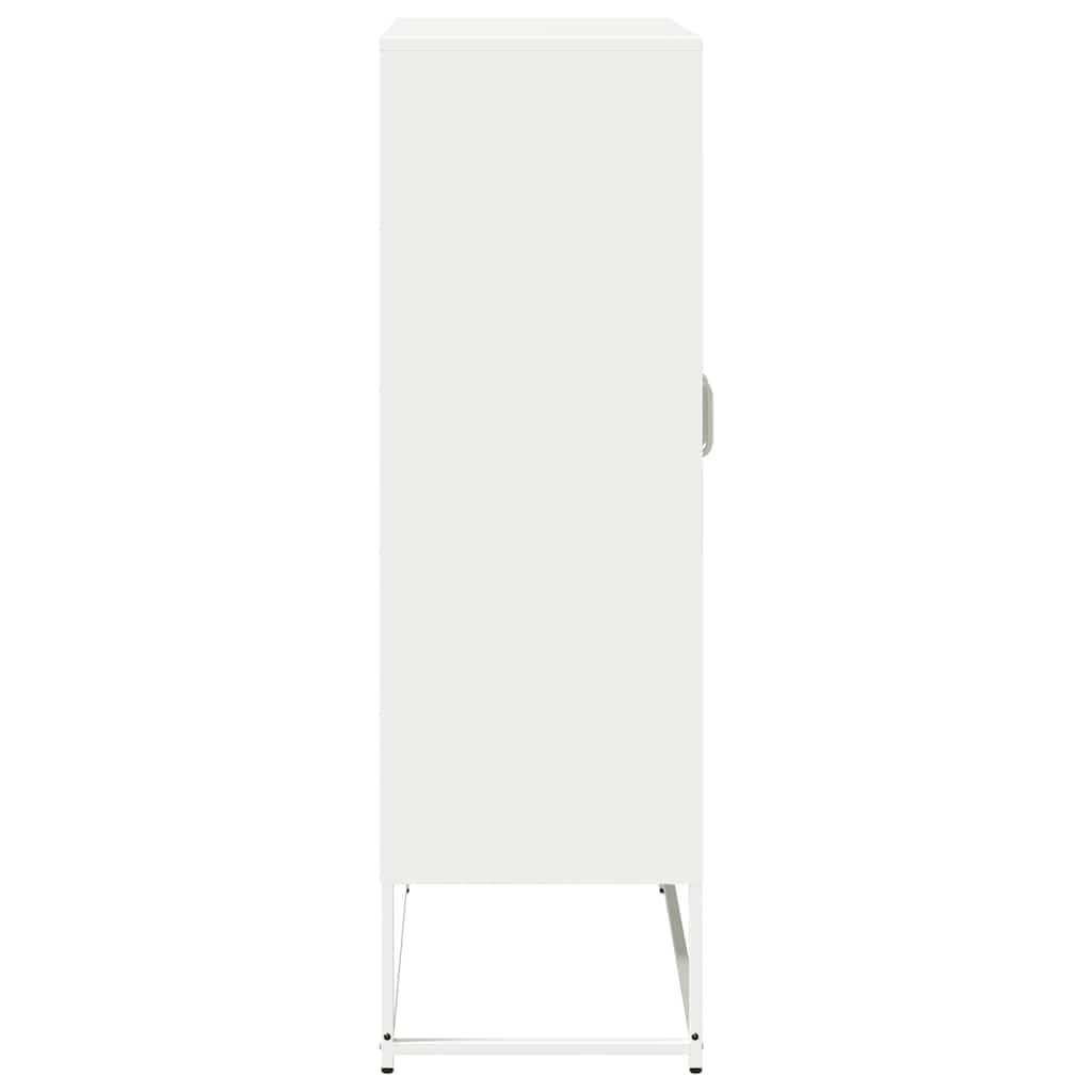 Visoka ploča bijela 68x39x123 cm čelik