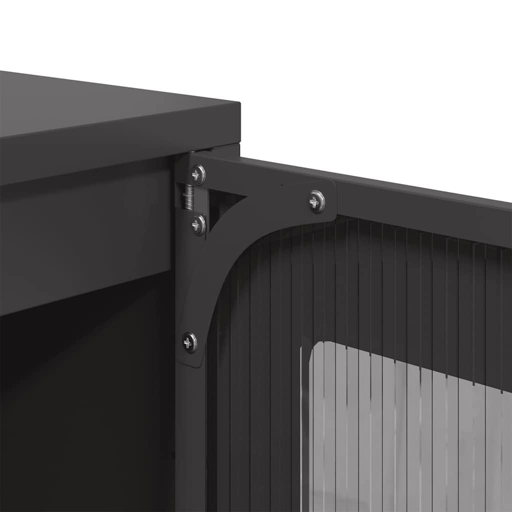 Visoka komoda crna 68x39x111,5 cm od čelika