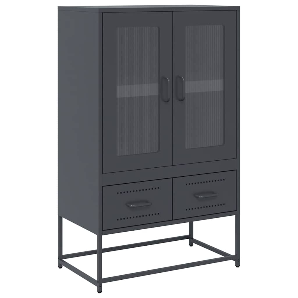 Visoka komoda antracit 68x39x111,5 cm od čelika