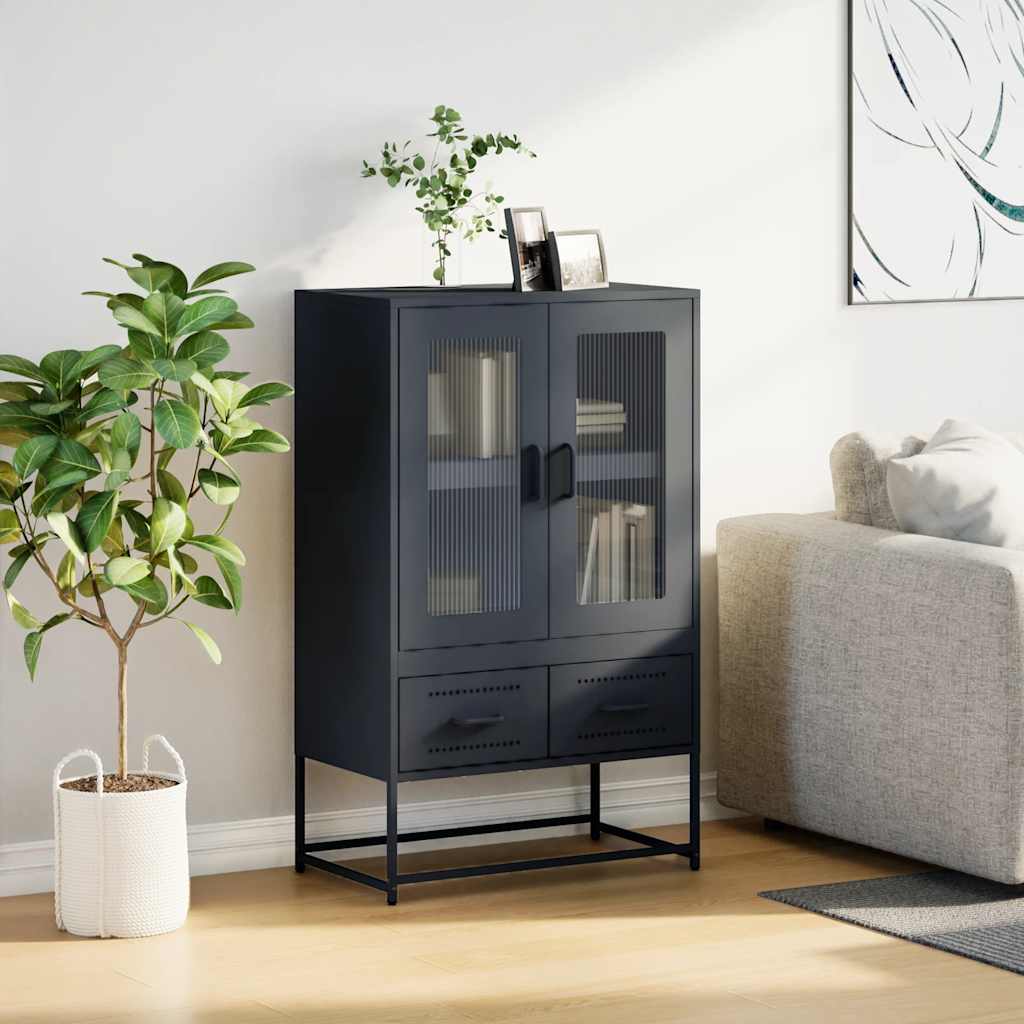 Visoka komoda antracit 68x39x111,5 cm od čelika