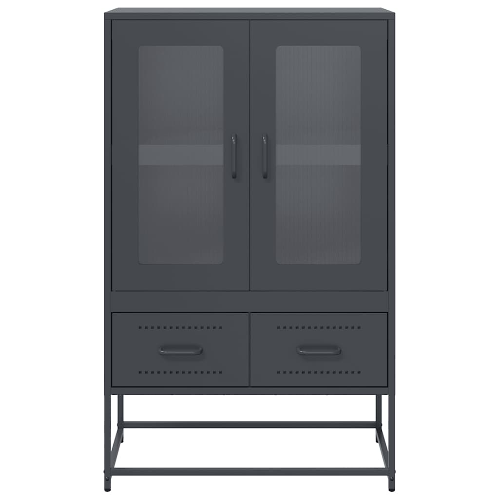Visoka komoda antracit 68x39x111,5 cm od čelika