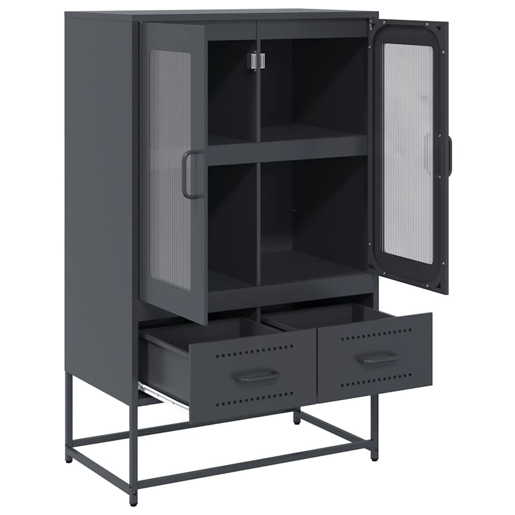 Visoka komoda antracit 68x39x111,5 cm od čelika