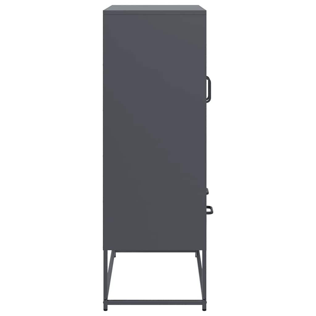 Visoka komoda antracit 68x39x111,5 cm od čelika