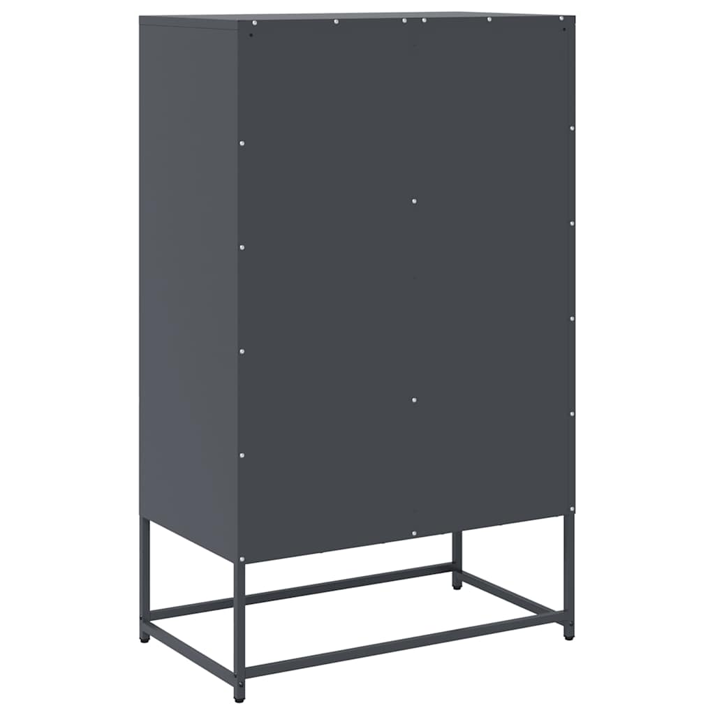 Visoka komoda antracit 68x39x111,5 cm od čelika