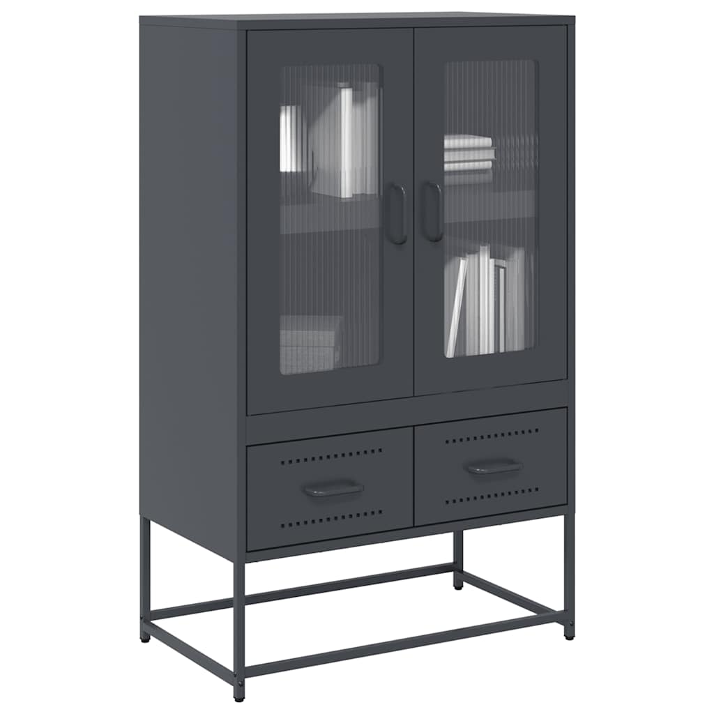 Visoka komoda antracit 68x39x111,5 cm od čelika