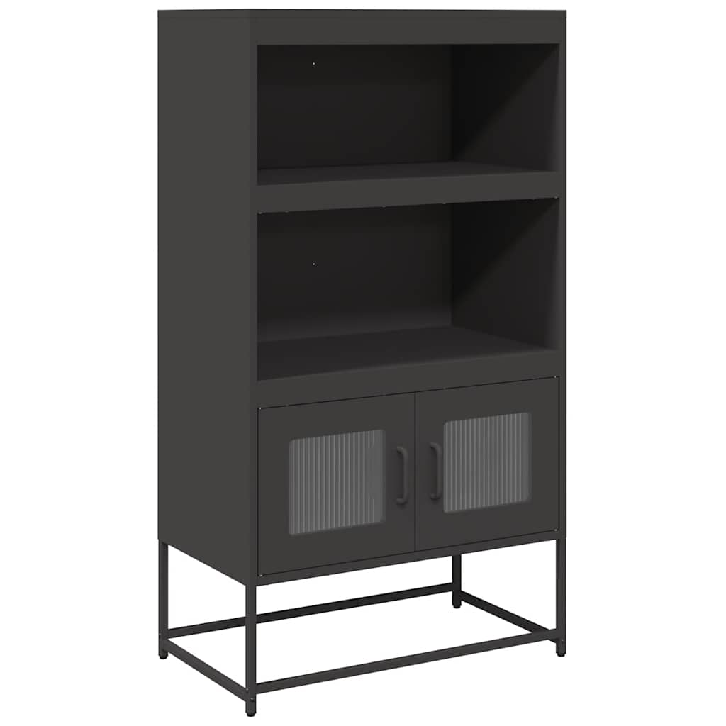Visoka ploča crna 68x39x123 cm čelik