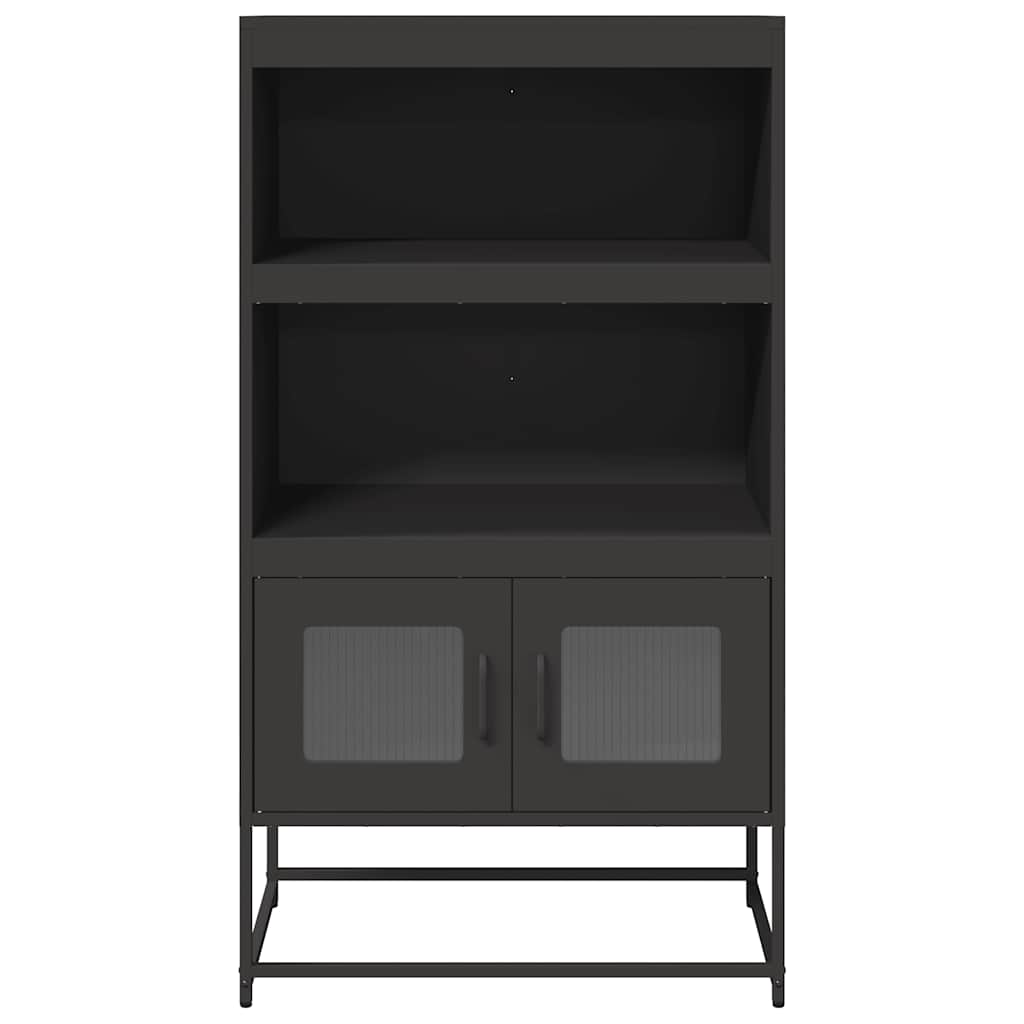 Visoka ploča crna 68x39x123 cm čelik