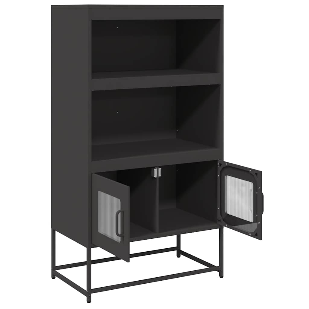 Visoka ploča crna 68x39x123 cm čelik