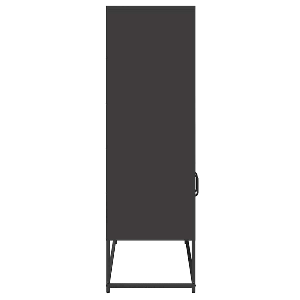 Visoka ploča crna 68x39x123 cm čelik