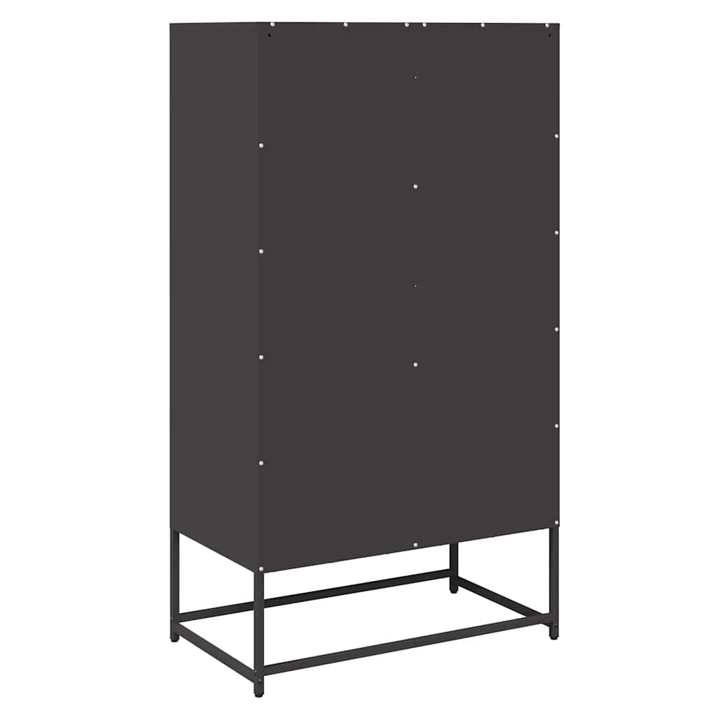 Visoka ploča crna 68x39x123 cm čelik