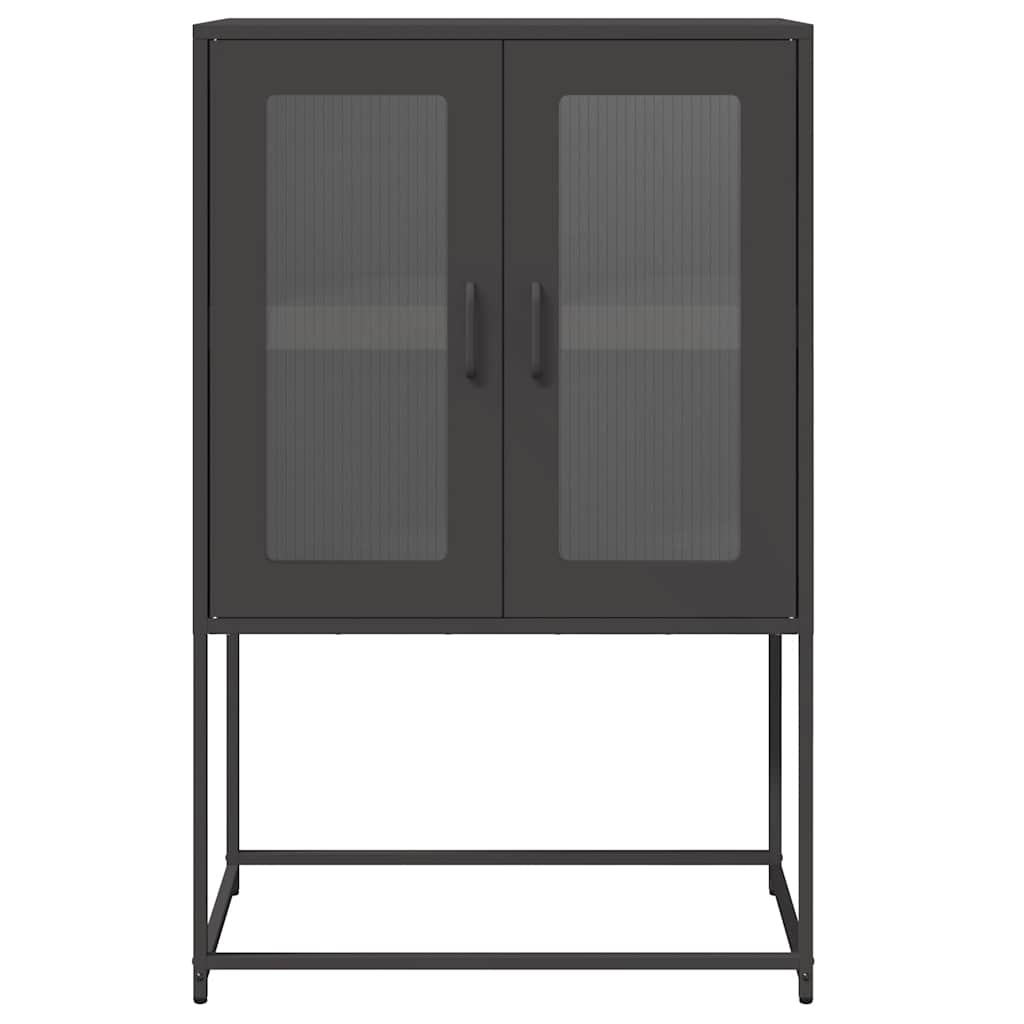 Visoka ploča crna 68x39x107 cm čelik