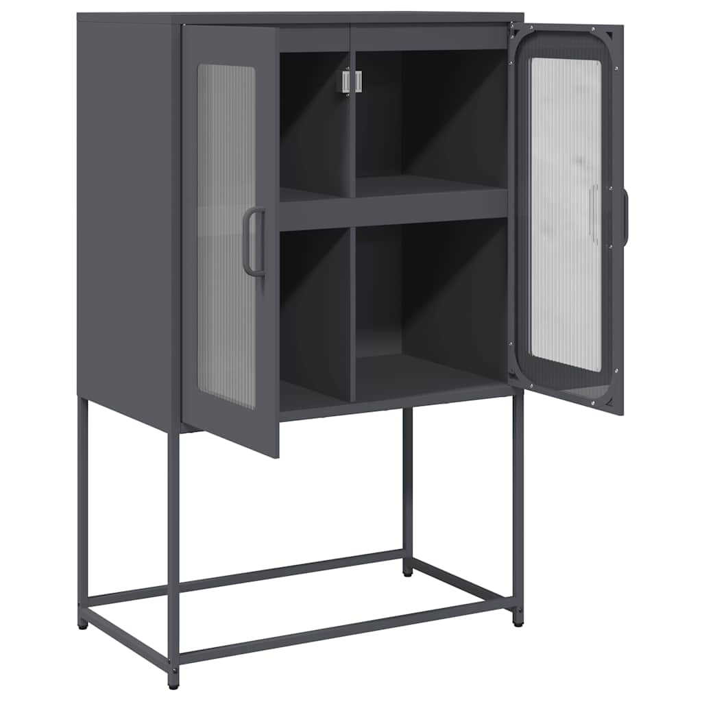 Visoka ploča antracit 68x39x107 cm čelik