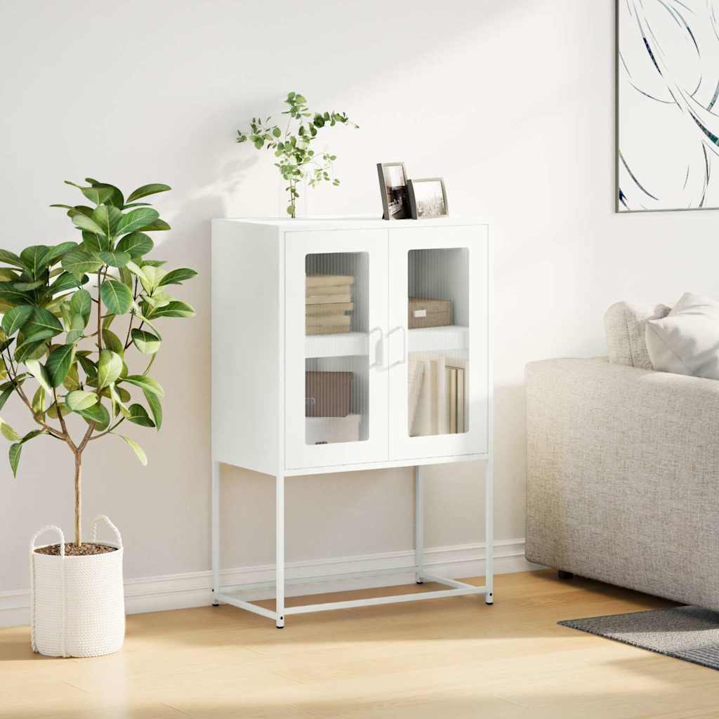 Visoka ploča bijela 68x39x107 cm čelik