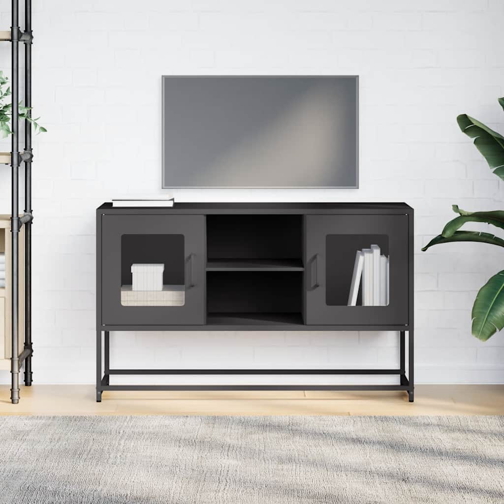 TV ormarić crni 100,5x39x60,5 cm čelični