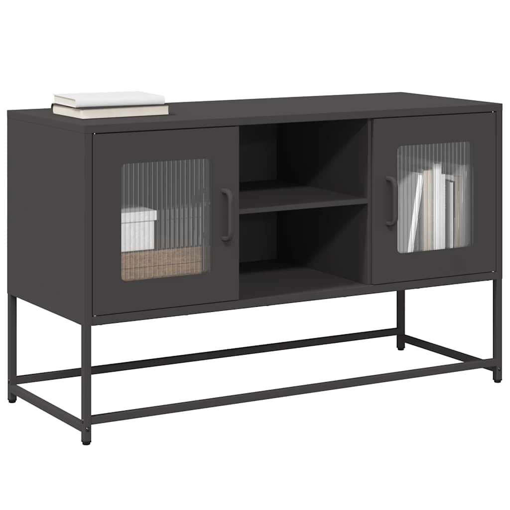 TV ormarić crni 100,5x39x60,5 cm čelični