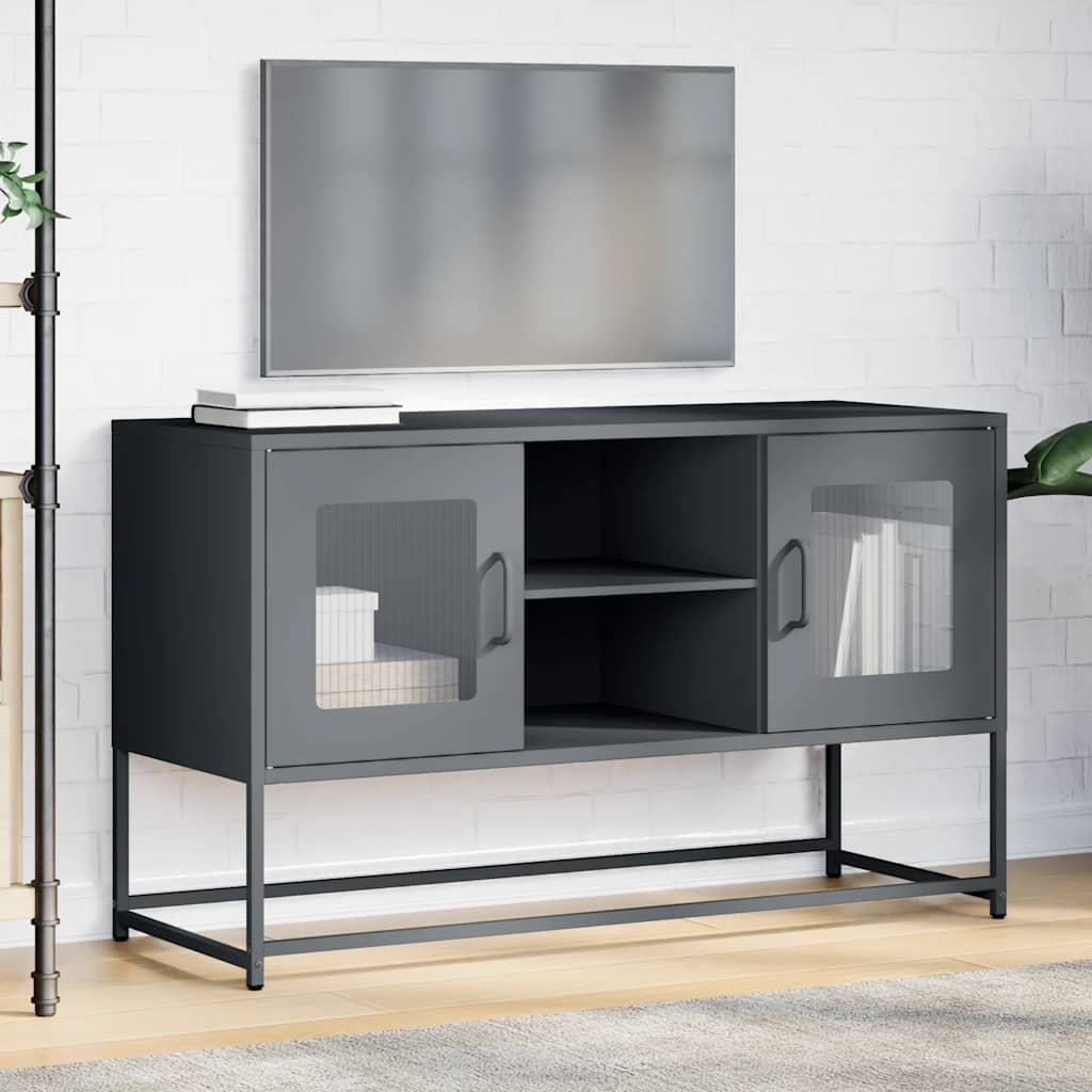 TV ormarić antracit 100,5x39x60,5 cm čelični