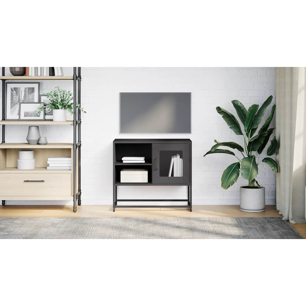 TV ormarić crni 68x39x60,5 cm čelični