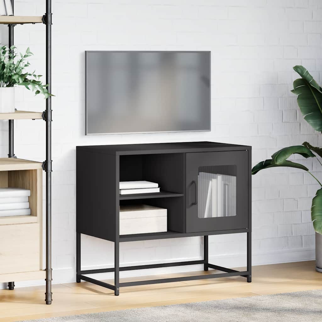 TV ormarić crni 68x39x60,5 cm čelični