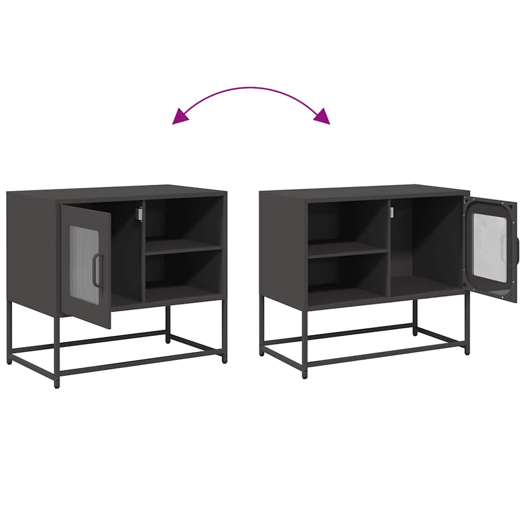 TV ormarić crni 68x39x60,5 cm čelični