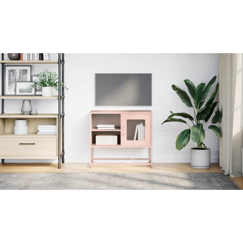 TV ormarić ružičasti 68 x 39 x 60,5 cm čelični