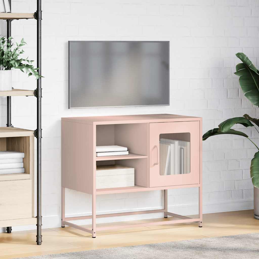 TV ormarić ružičasti 68 x 39 x 60,5 cm čelični