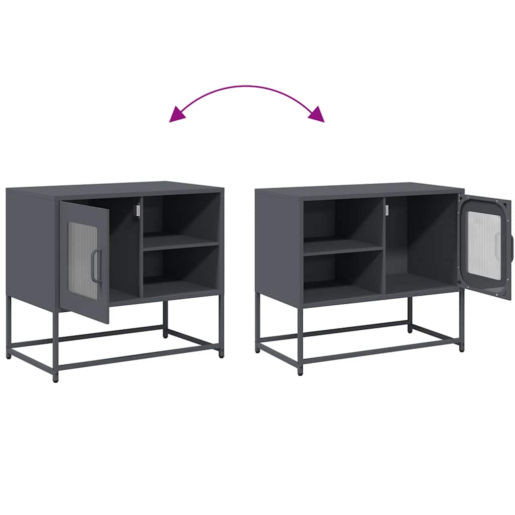 TV ormarić antracit 68x39x60,5 cm čelik