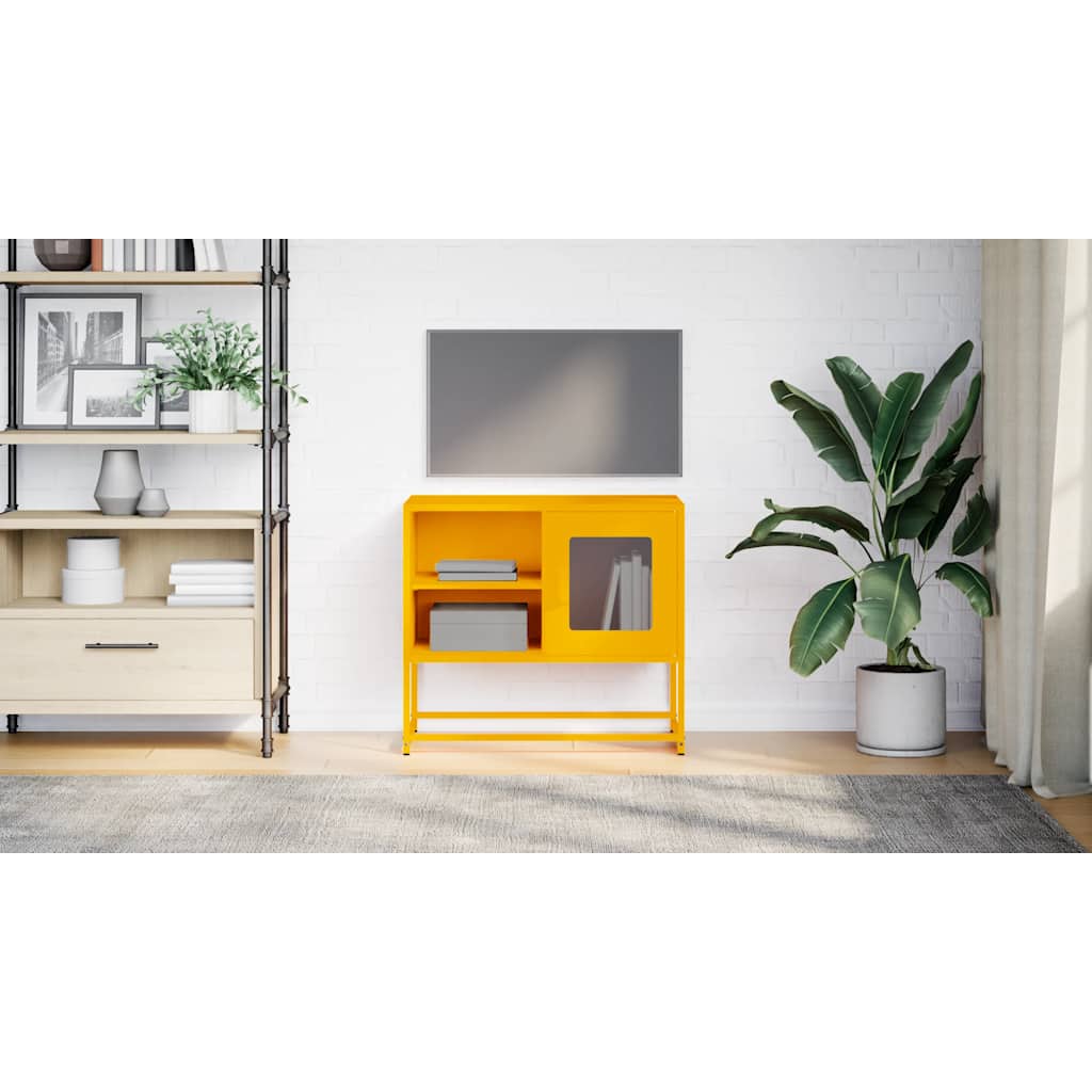 TV ormarić boja senfa 68x39x60,5 cm čelični