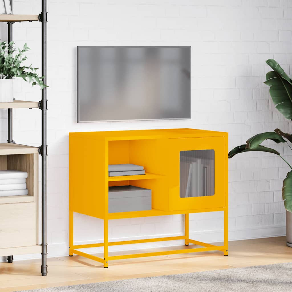 TV ormarić boja senfa 68x39x60,5 cm čelični