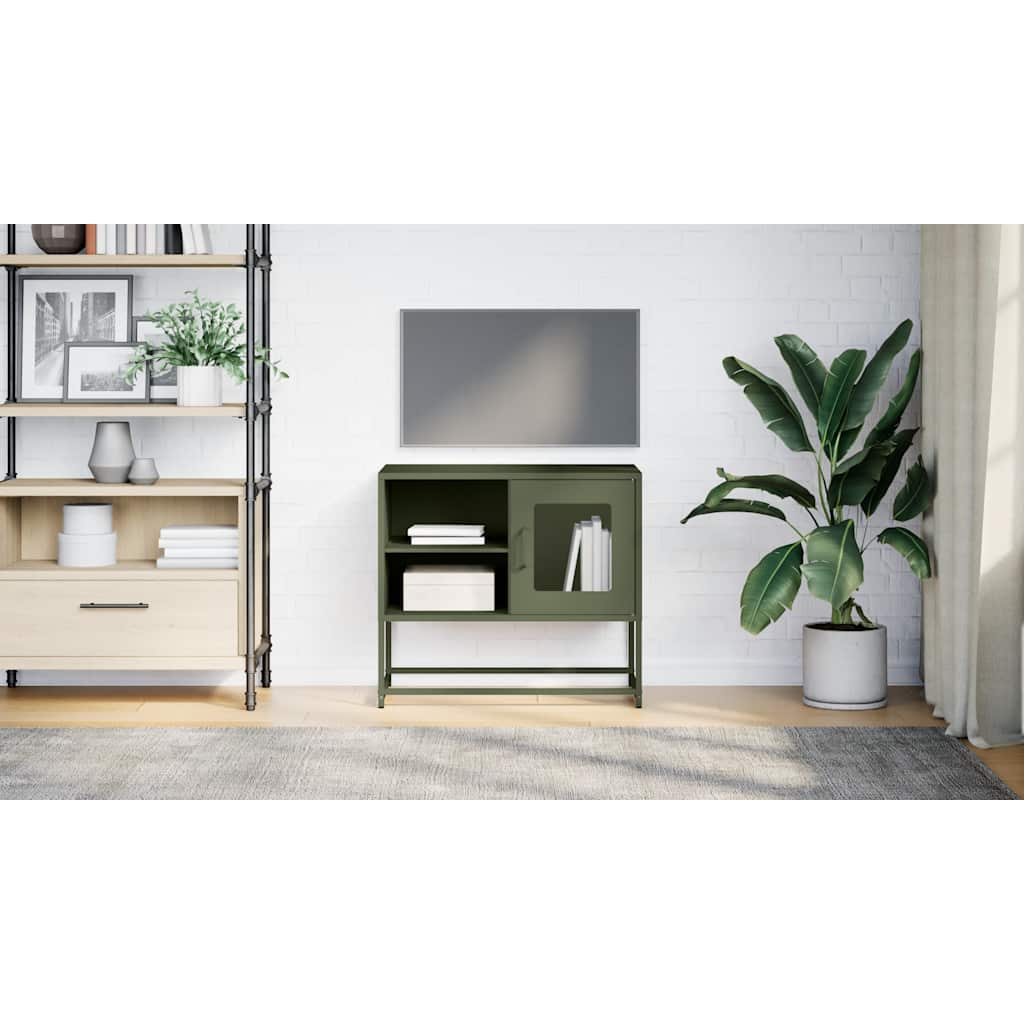 TV ormarić maslinastozeleni 68x39x60,5 cm čelični