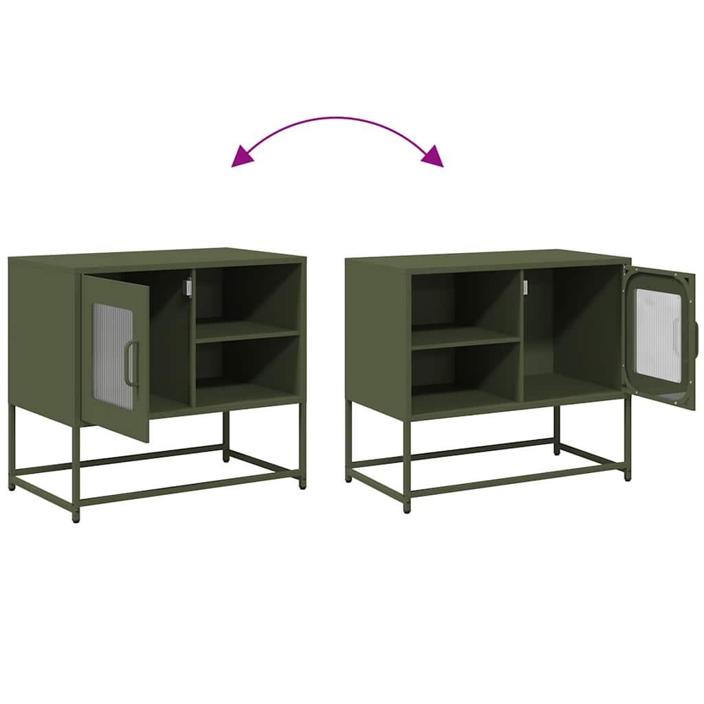 TV ormarić maslinastozeleni 68x39x60,5 cm čelični