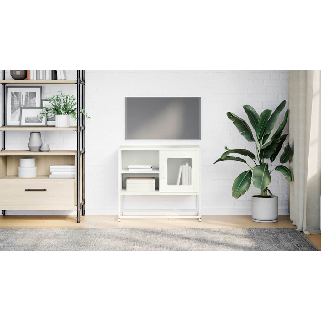 TV ormarić crni 68x39x60,5 cm bijeli
